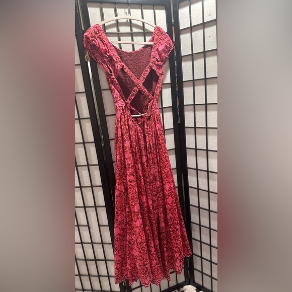 NWT FREE PEOPLE RARE- UltraViolet Raspberry Combo Dress - Picture 5 of 8